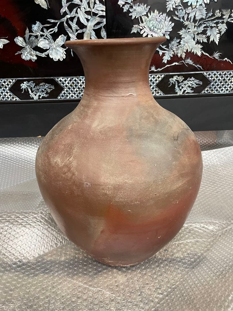 丹波焼　窯変　丹誠窯　大西誠一　大型花器　壺　丸壺