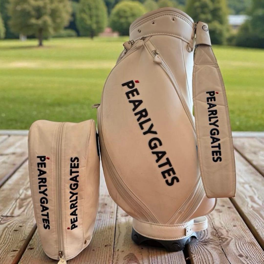 現行モデル　パーリーゲイツ　キャディバッグ　9.5型　白　ホワイト　正規品
