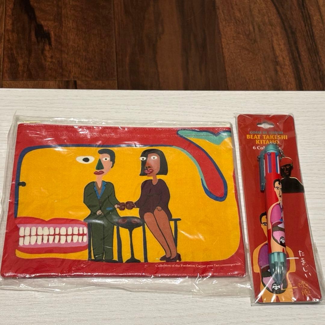 北野武 絵描小僧展 公式グッズ ポーチ&ペン ビートたけし【激レア】