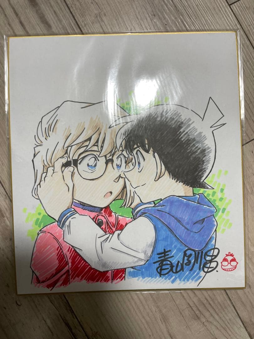 名探偵コナン 100巻記念 特典 サイン色紙 複製原画