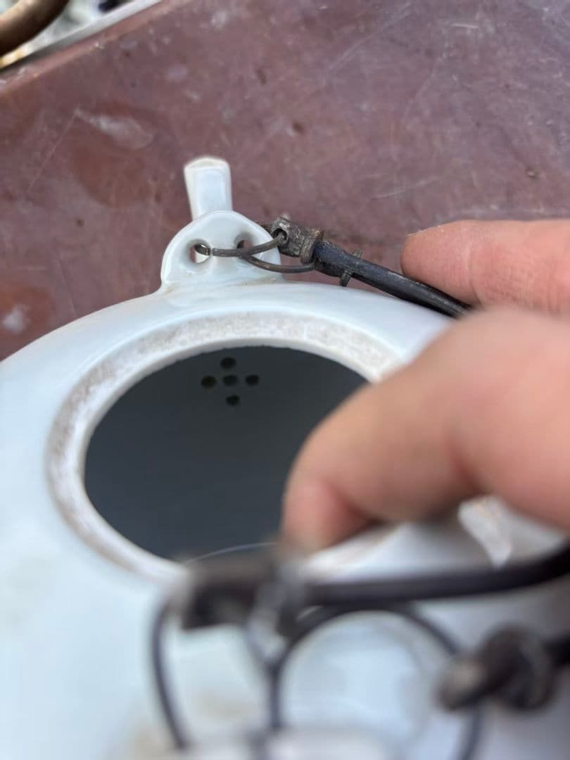 手画パステル金魚壺 提梁壺 茶壺 景徳鎮 陶磁器 煎茶器 現代工芸品 置物