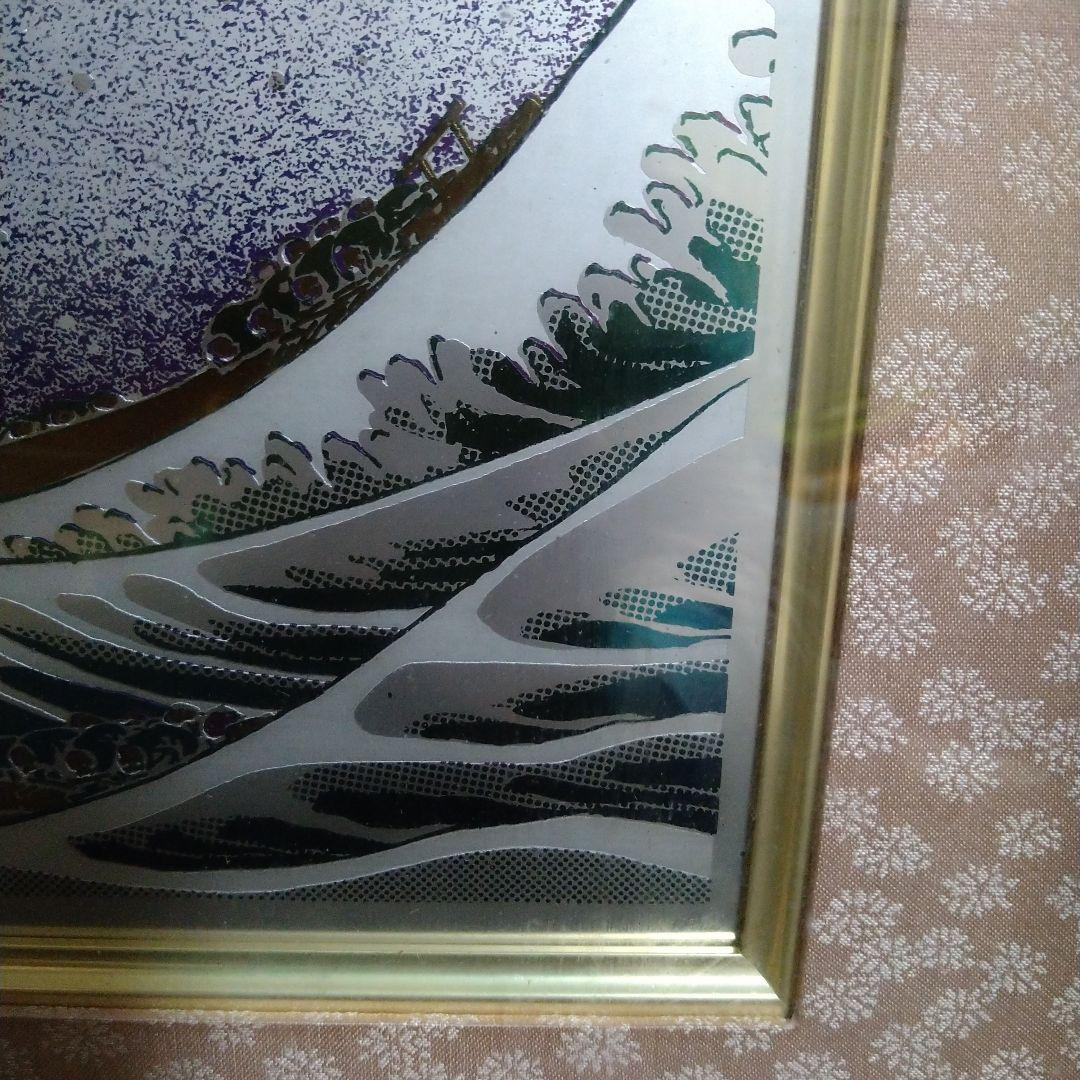 金属絵画　冨嶽三十六景 神奈川沖浪裏　葛飾北斎