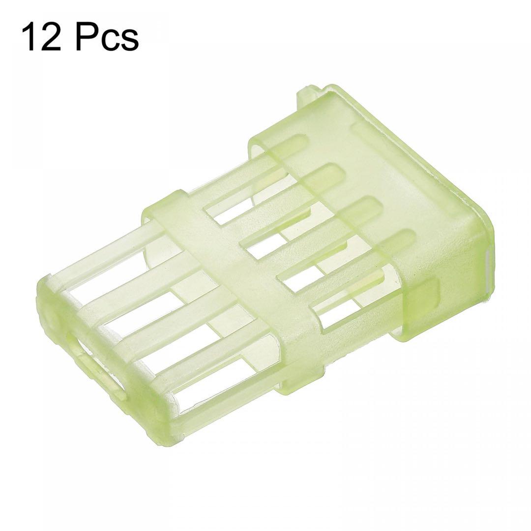 uxcell クイーンビーケージ プラスチック 蜂保護ケージ グリーン 12個