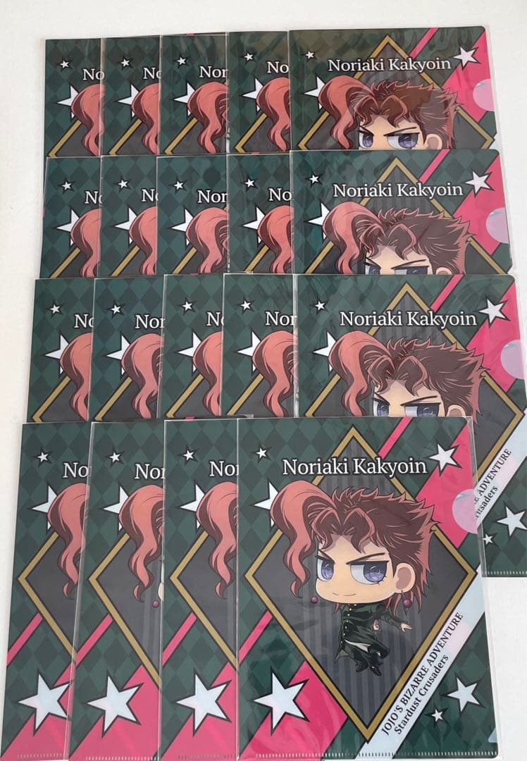 ジョジョワールド　花京院典明　クリアファイル19枚セット