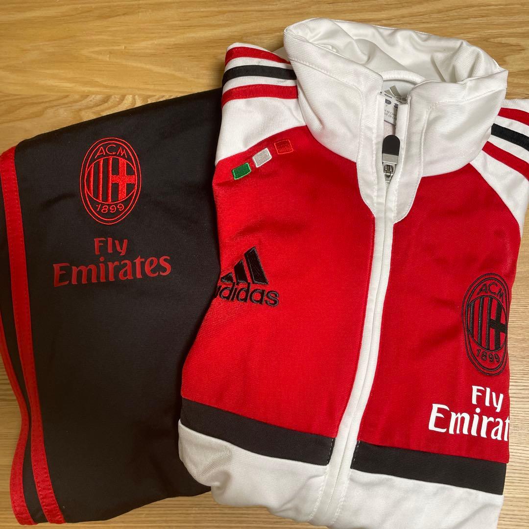 adidas ACミラン　ジャージ　上下セット　セットアップ　サッカー着