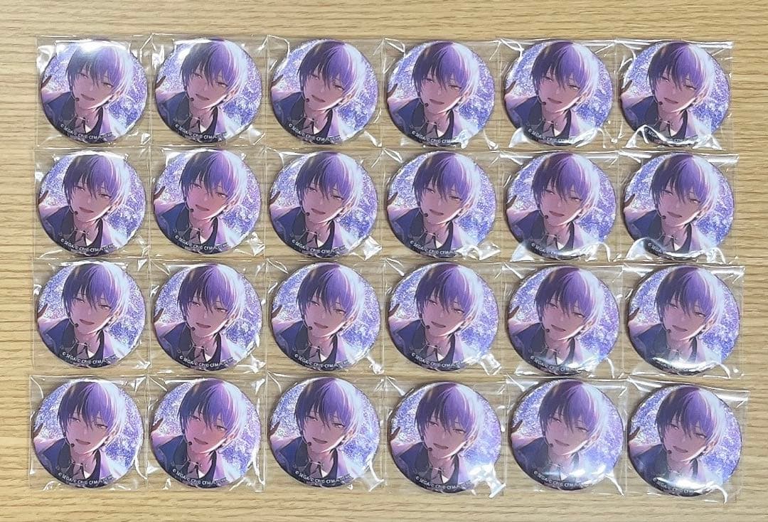 プロセカ あんスタ コラボ グリッター缶バッジ 青柳冬弥