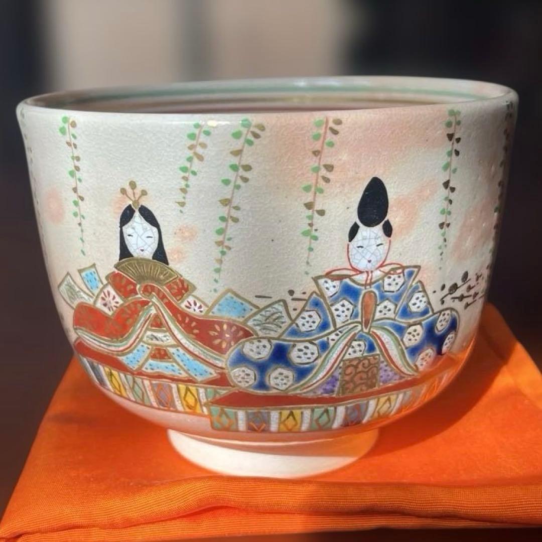 乾山写　内裏雛　茶碗