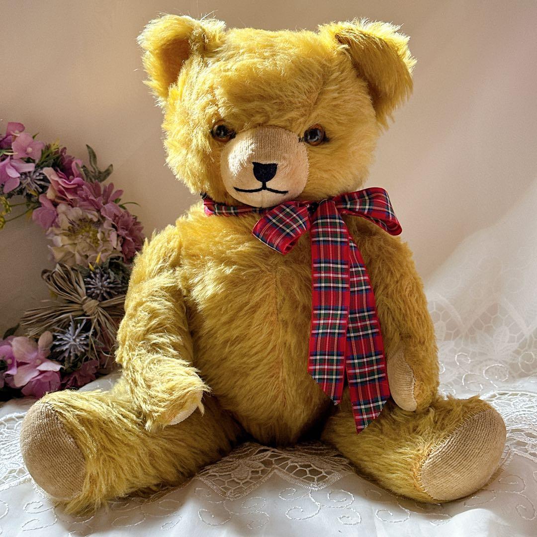 ❤️ニッカーボッカー❤️ 大きめずっしりアンティークベア　テディベア　ビンテージ