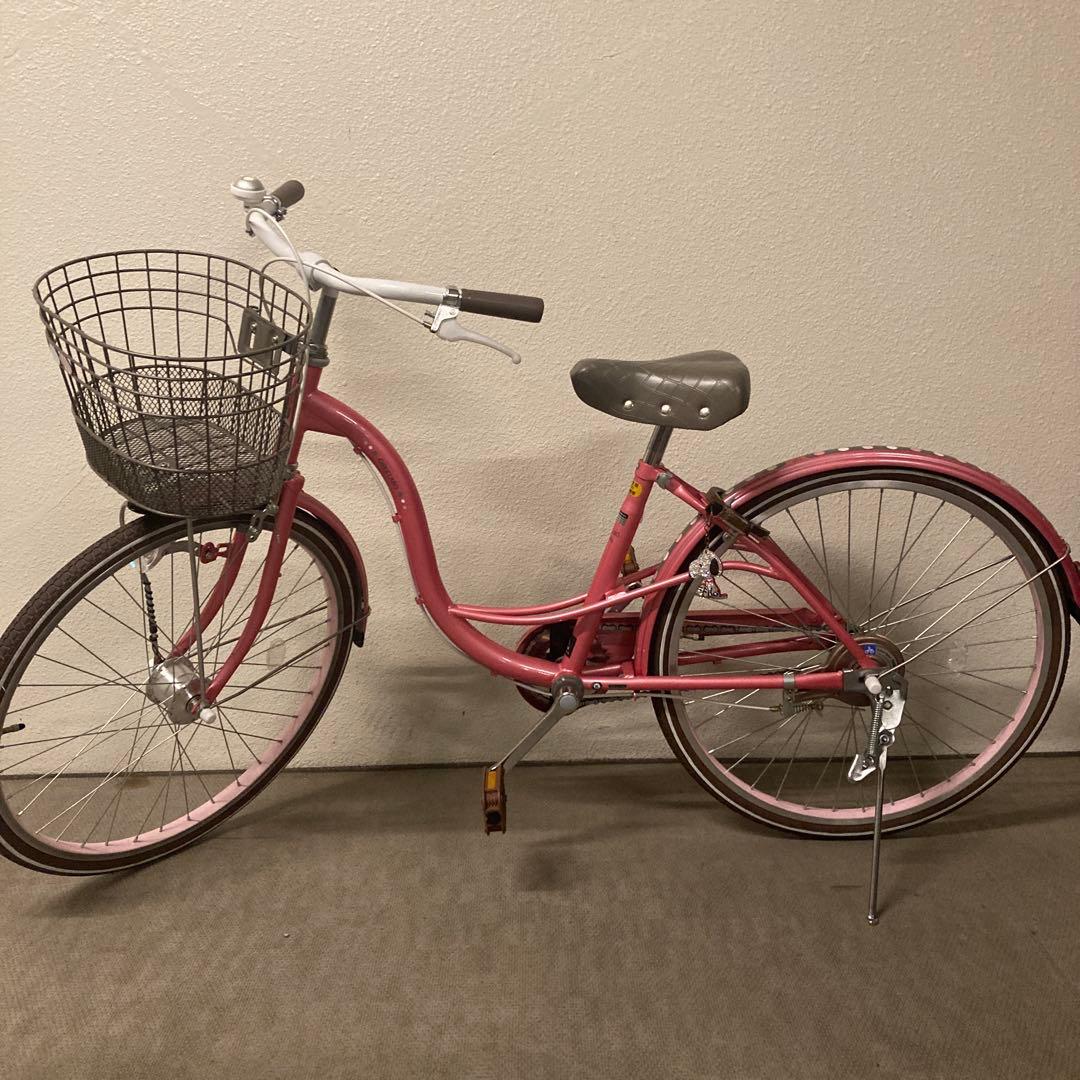 ピンクシティサイクル 自転車　子供用　女の子　24インチ　ヘルメット付き