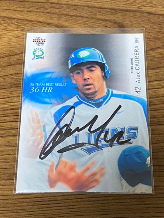 早い者勝ち！ アレックス カブレラ選手 直筆サインカード 西武ライオンズ