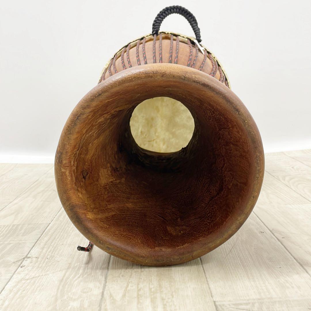 Afroton アフリカ産 打楽器 ジャンベ 約13インチ 良品