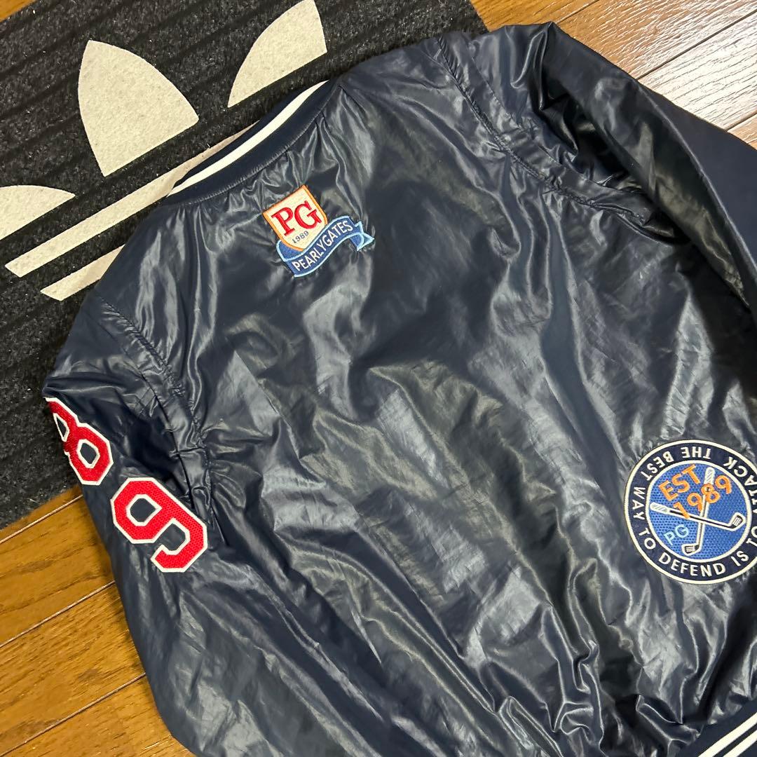 ネイビー Vネックジャケット リバーシブル希少PGロゴ 89