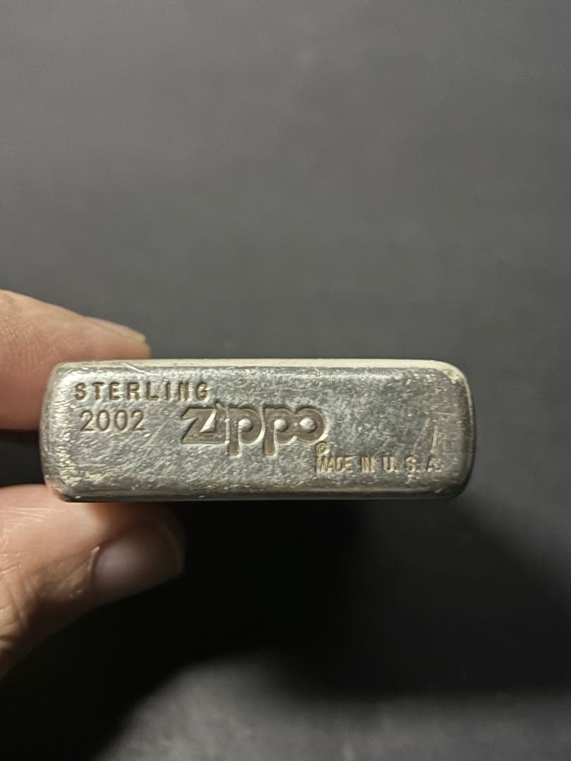 ZIPPO 純銀 スターリングシルバー 2002年製 オイルライター