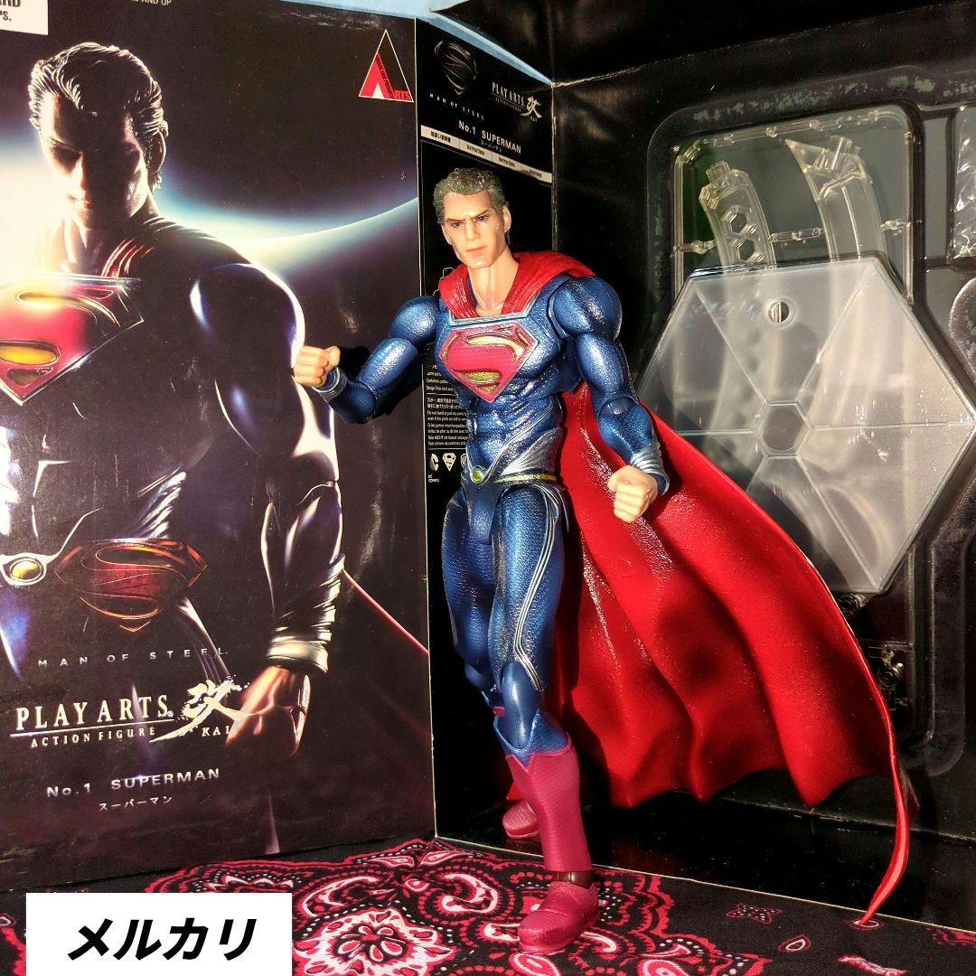 PLAY•ARTS•改✨ＭAN OF STEEL ✨ スーパーマン《中古開封品》