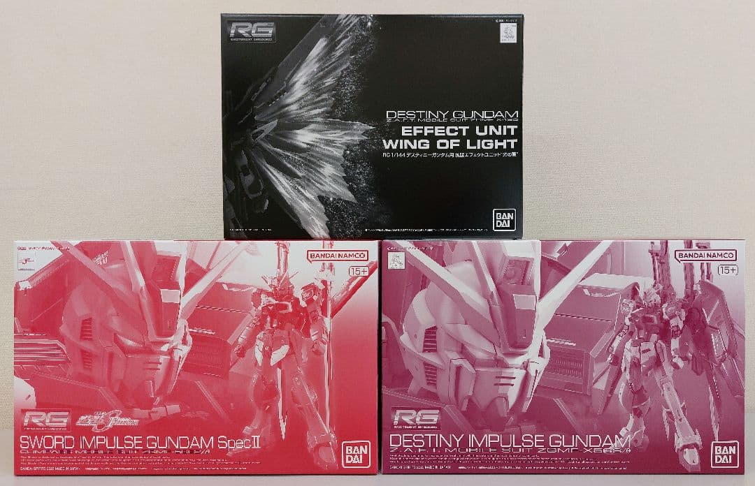 新品未開封　RG 1/144 デスティニーインパルス+光の翼　他