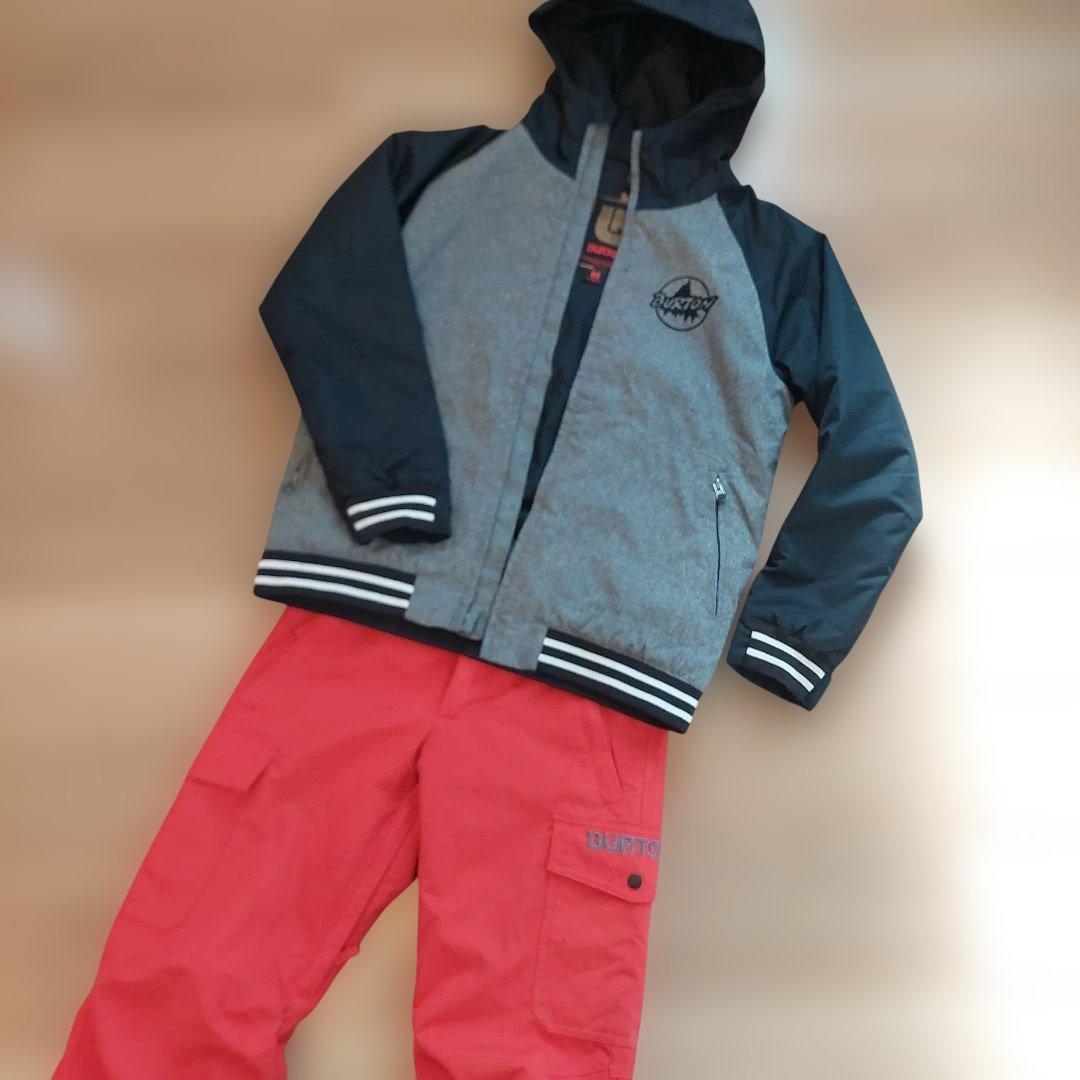 Burton スノーボードウェア Mサイズ グレー/赤