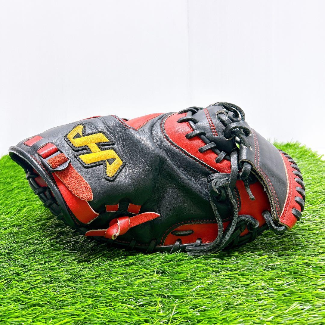 【美品】ハタケヤマ 軟式 キャッチャーミット 甲斐モデル 大人用