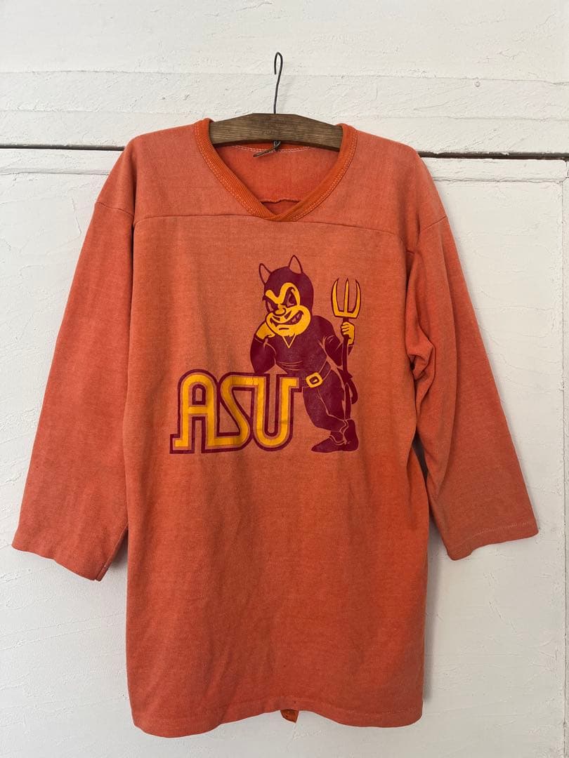 ラッセルアスレチック M ビンテージ　フットボール七分丈シャツ