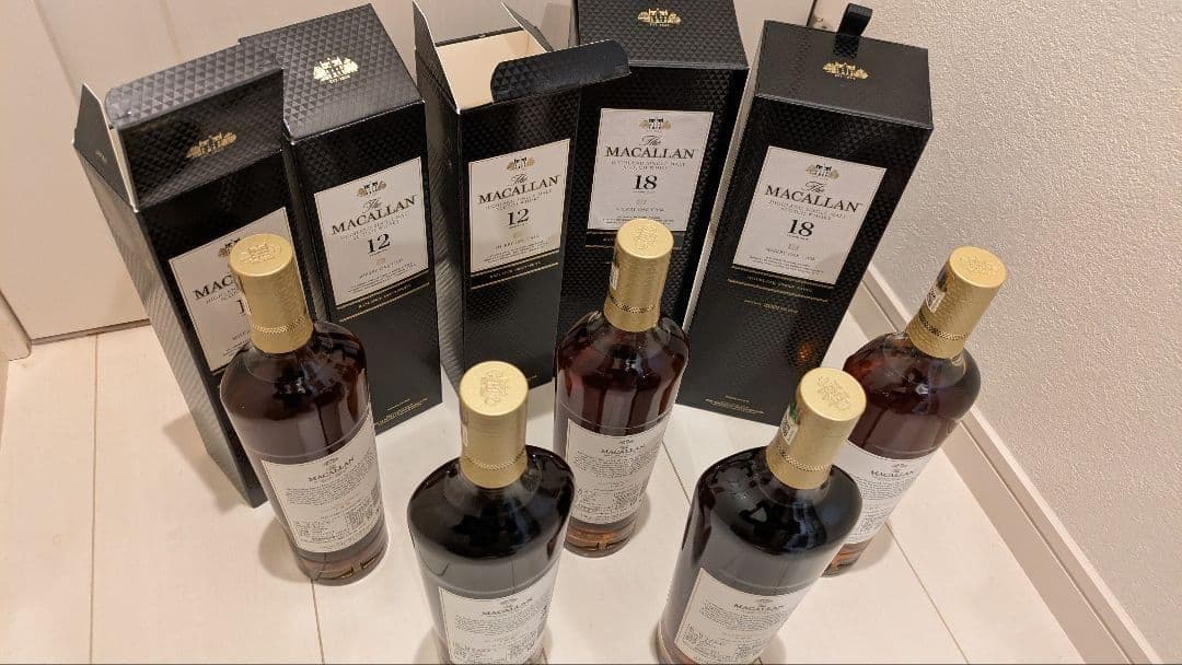 マッカラン 全部 シェリー 12年 3本、18年 2本のセット