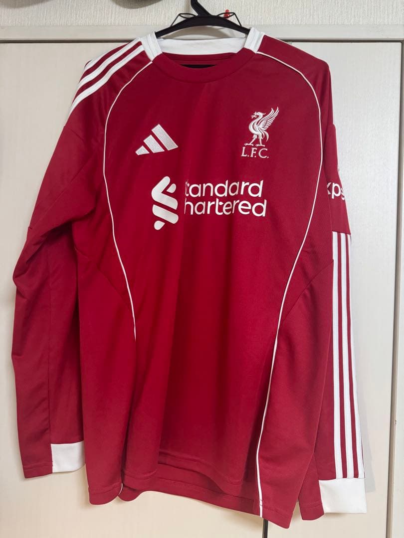リバプール 25-26 ホーム 長袖レプリカユニフォーム　フリンポン
