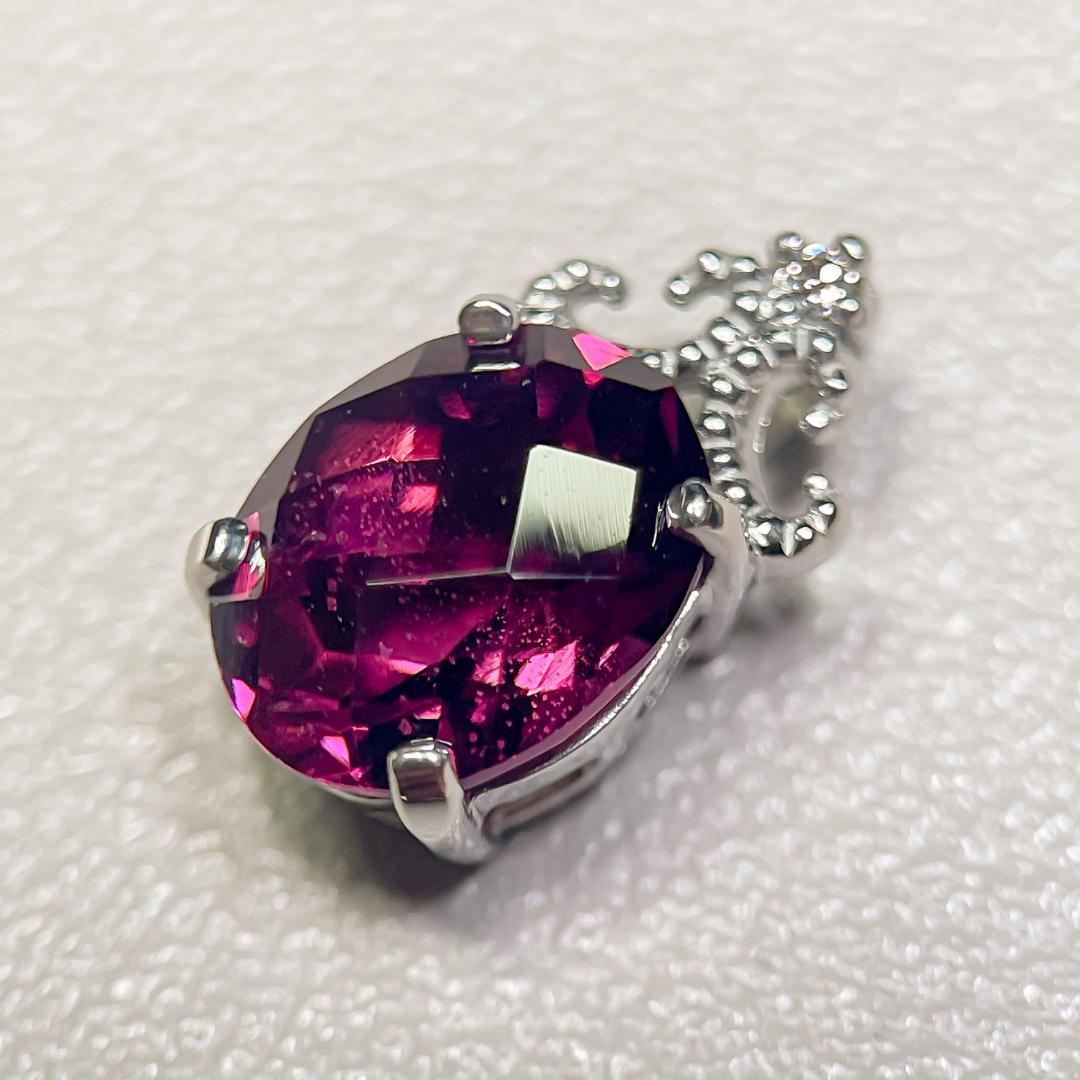 JN133-1 Pt900 トップ 2.0ct ロードライトーガーネット