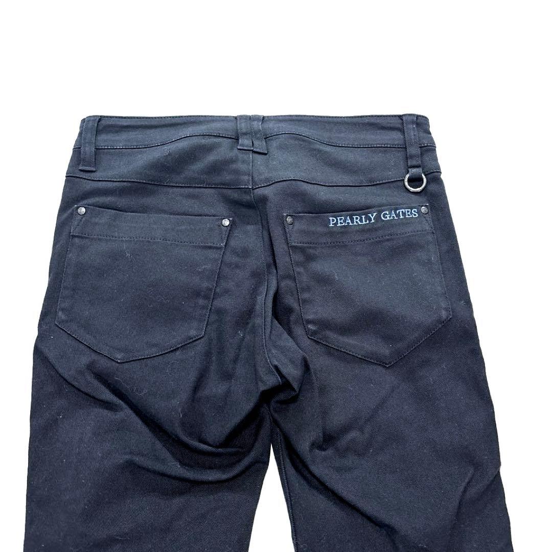 パーリーゲイツ　0/S ロングパンツ　ブラック　サイドラインゴム　通年