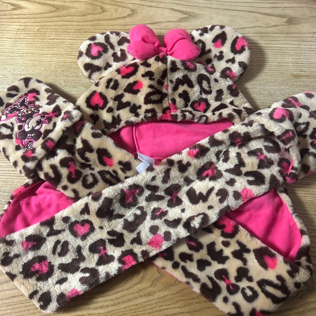 東京ディズニーリゾート ヒョウ柄マフラー　ミニー