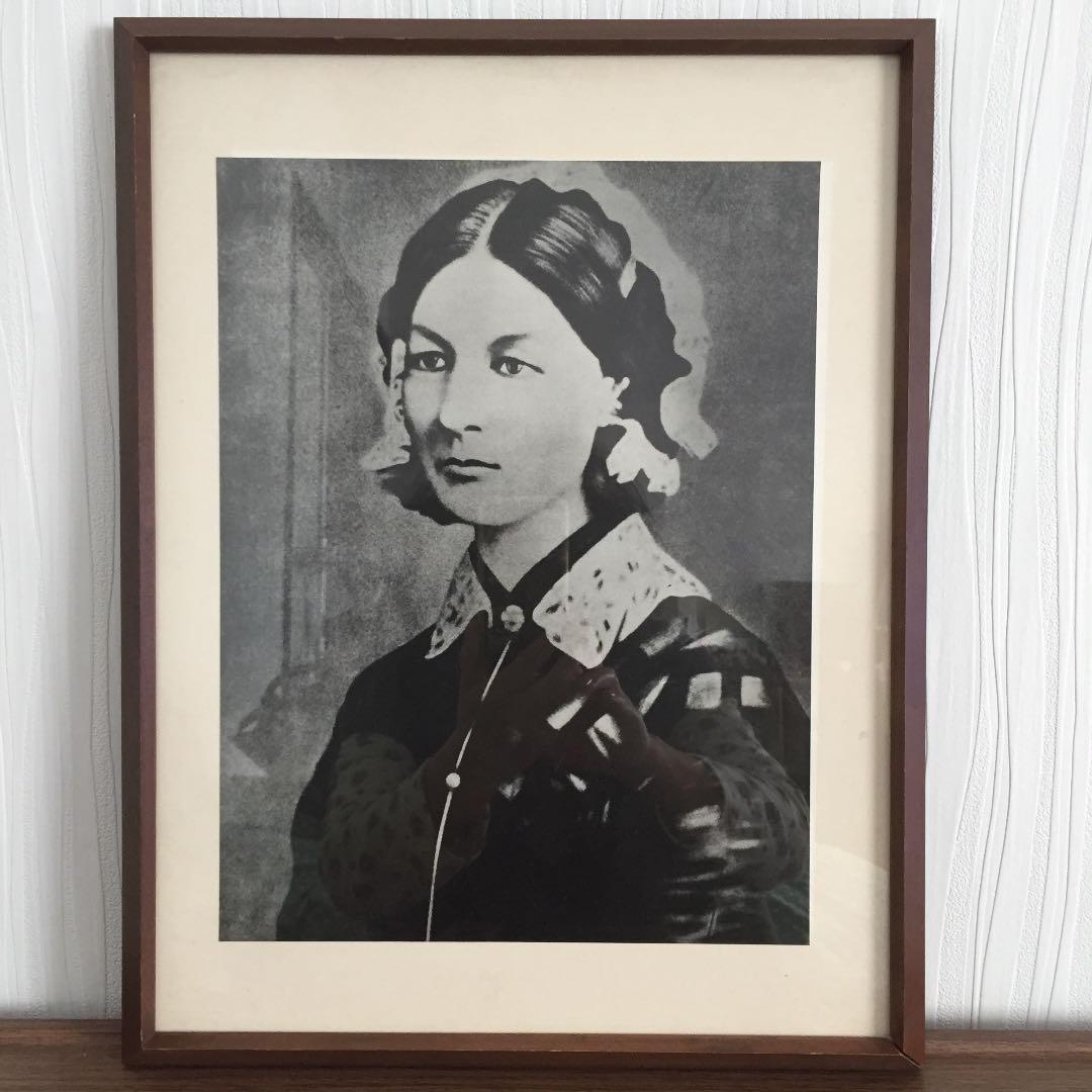 フローレン・ナイチンゲール額付き写真画  骨董