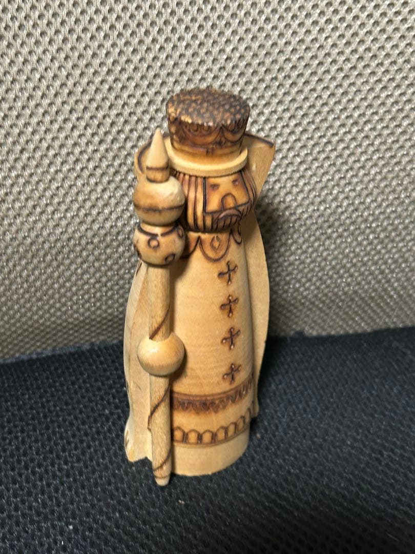 民芸品　木製　彫刻　ロシア？　王様　置物　ヴィンテージ　美品　まとめ
