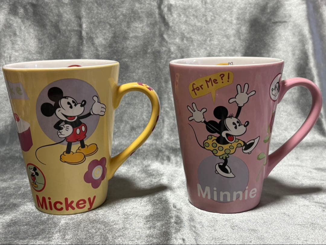【希少品】ディズニー ミッキー ミニー マグカップ ペアセット【ヴィンテージ】