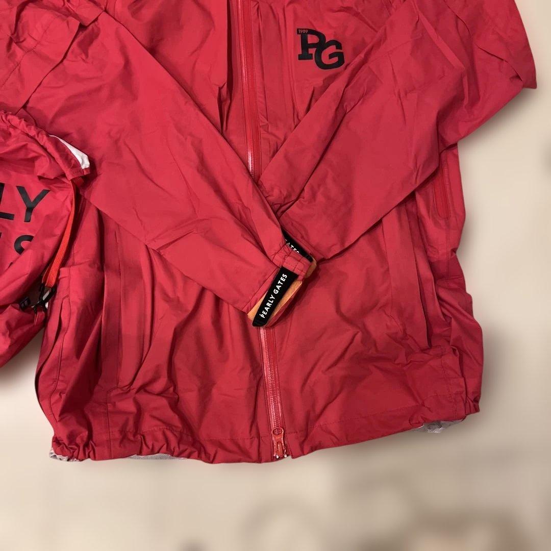 PEARLY GATES レインウェア フード付き レッド