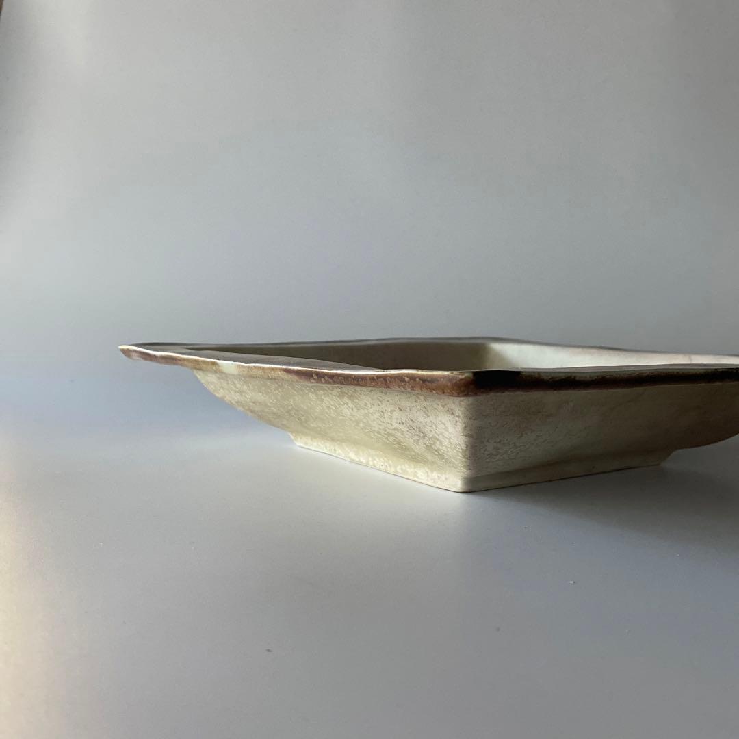 李朝 大皿 角皿 鉄砂文様 飾り皿