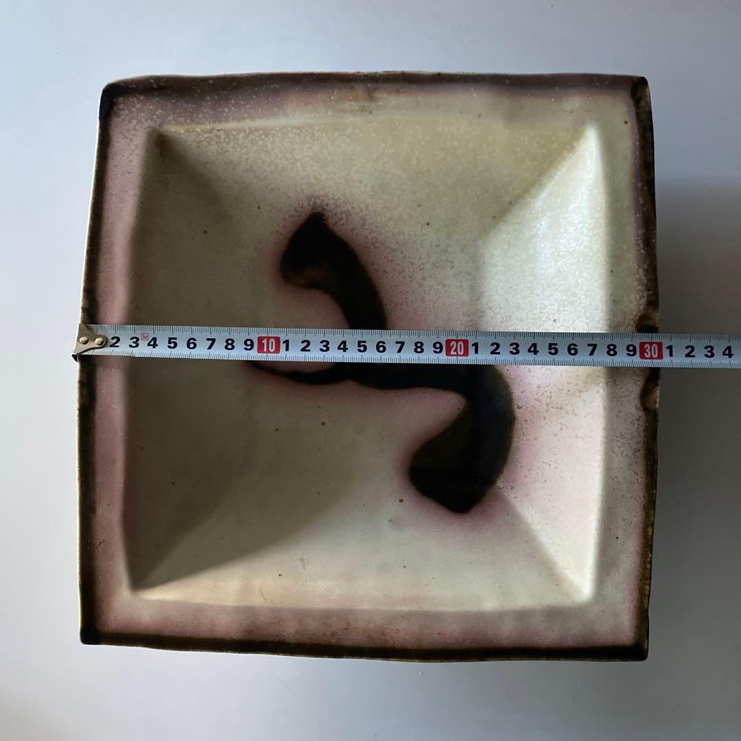 李朝 大皿 角皿 鉄砂文様 飾り皿