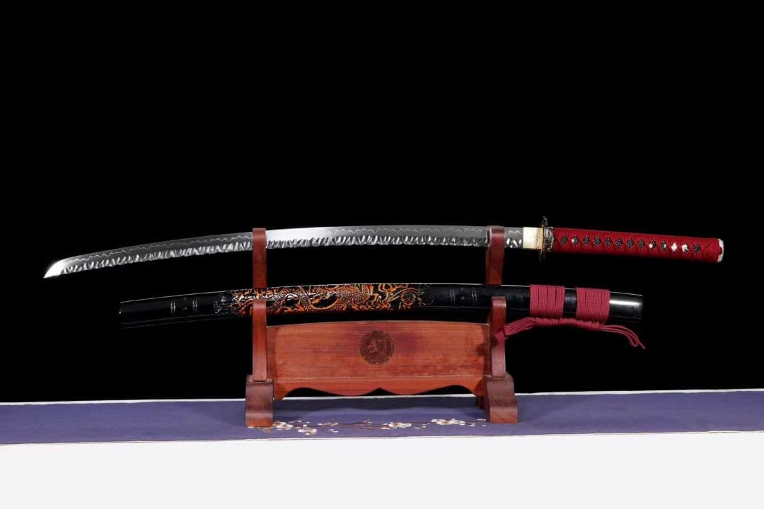 【石紋竜武士】 古兵器 刀装具 日本刀　模造刀 居合刀 武士道 鑑賞用 美術刀