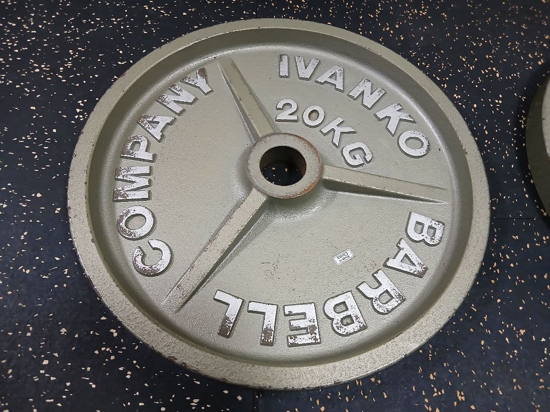 ②IVANKOイヴァンコ ラバープレート20kg x1枚穴径50mm(同時購入)