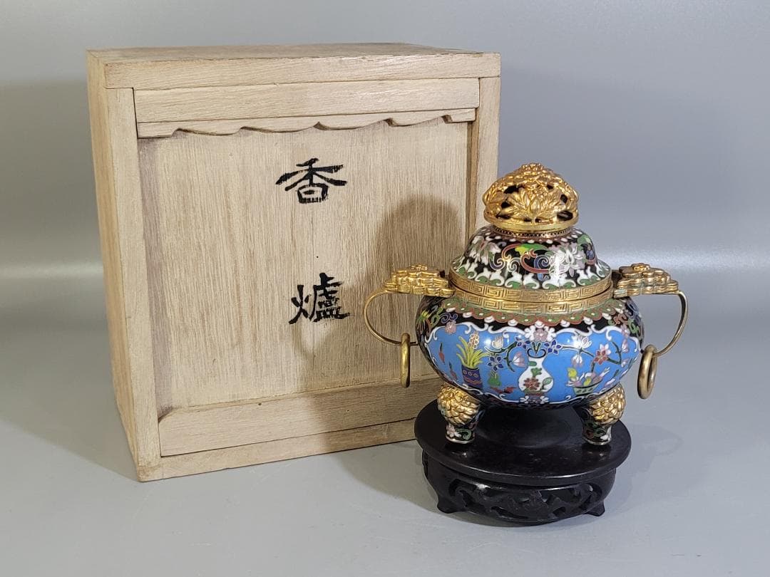 中国美術 七宝 香炉 DT314