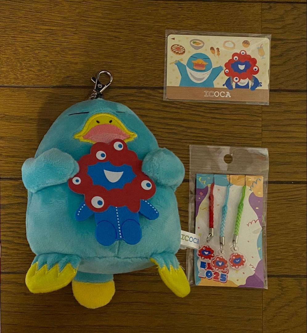 k*7様 ★ストラップ付き　万博記念ICOCA＋ぬいぐるみパスケース　イコカ　ミ