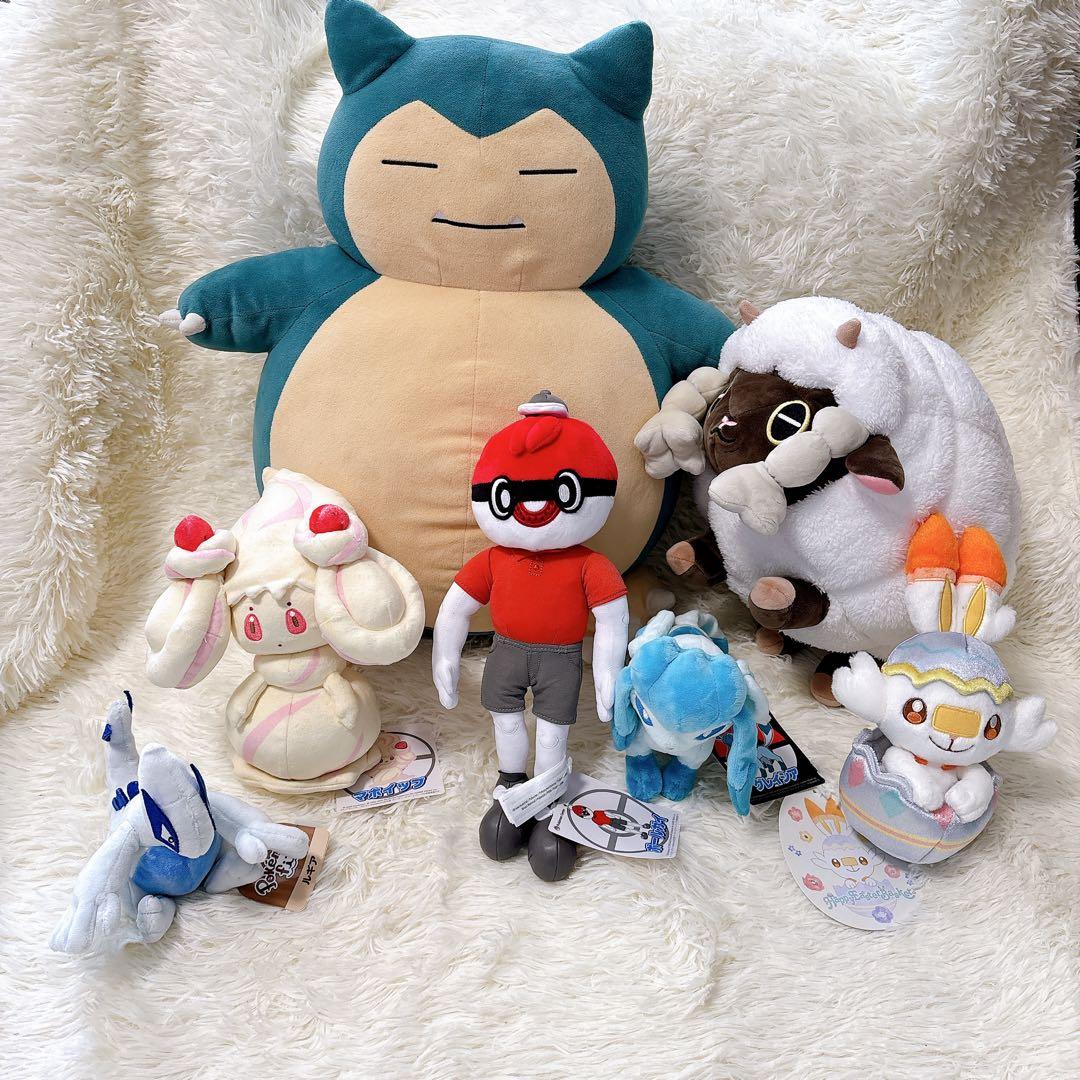 カビゴン、ウールー、ボールガイ、グレイシアなどポケモンセンターぬいぐるみ７個