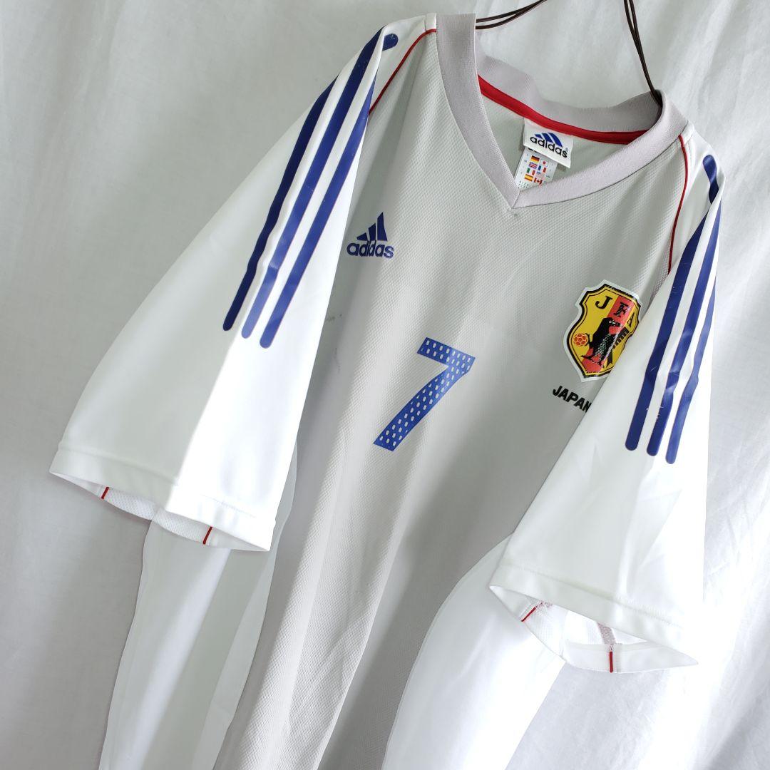 アディダス 日本代表 ユニフォーム ウェア 白 2002 中田英寿選手 アウェイ