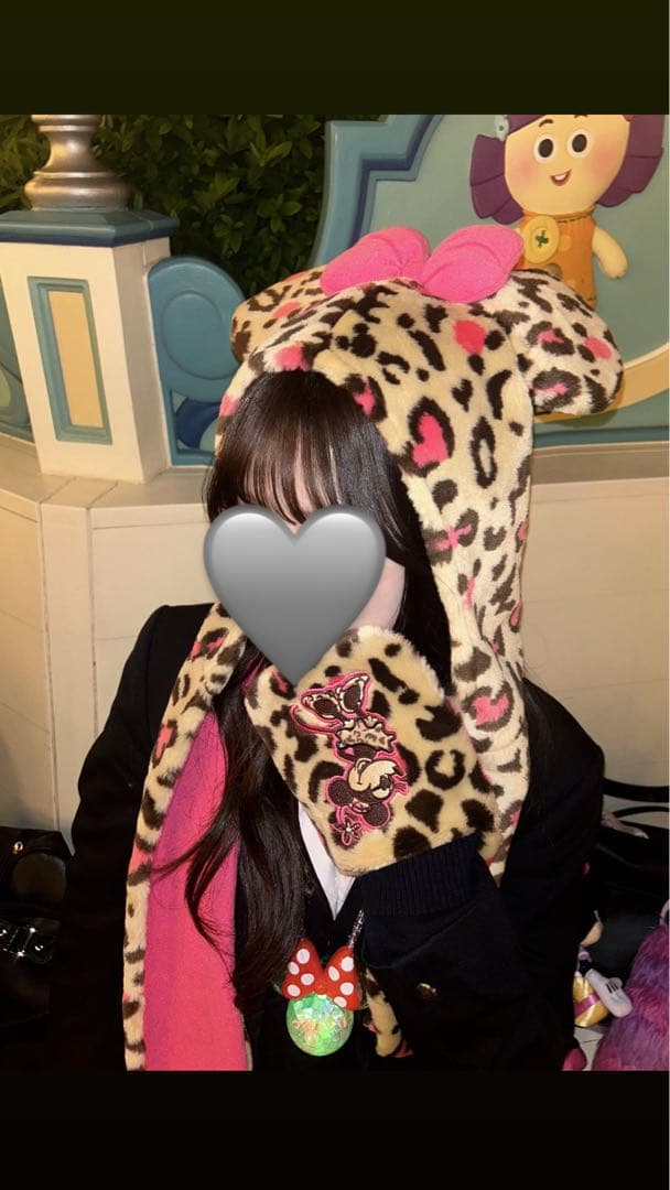 ヒョウ柄 マフラー ディズニー