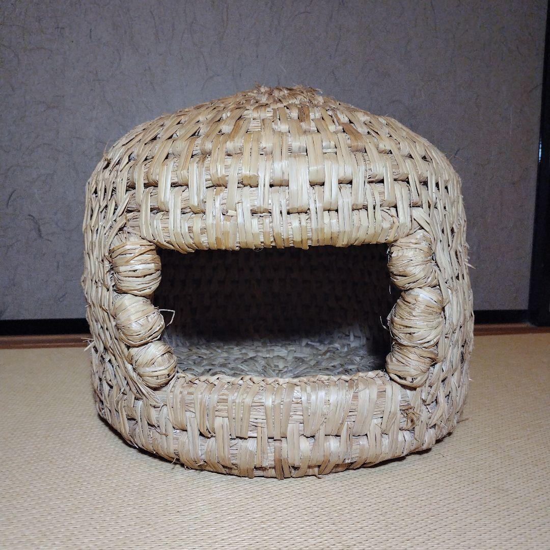 【即購入OK】猫ちぐら　稲わら製品　猫用ベッド