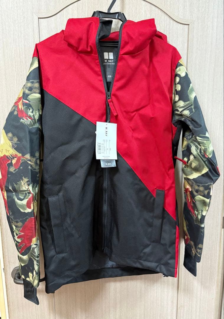 W RAY スキーウェア上下セット　XS 赤/黒/花柄