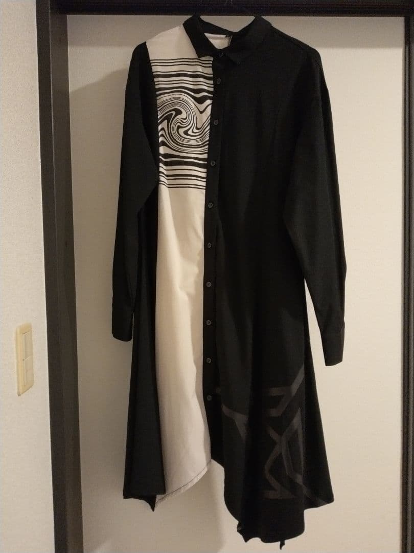 平沢進 核p-model オーバーサイズロングシャツ ブラック