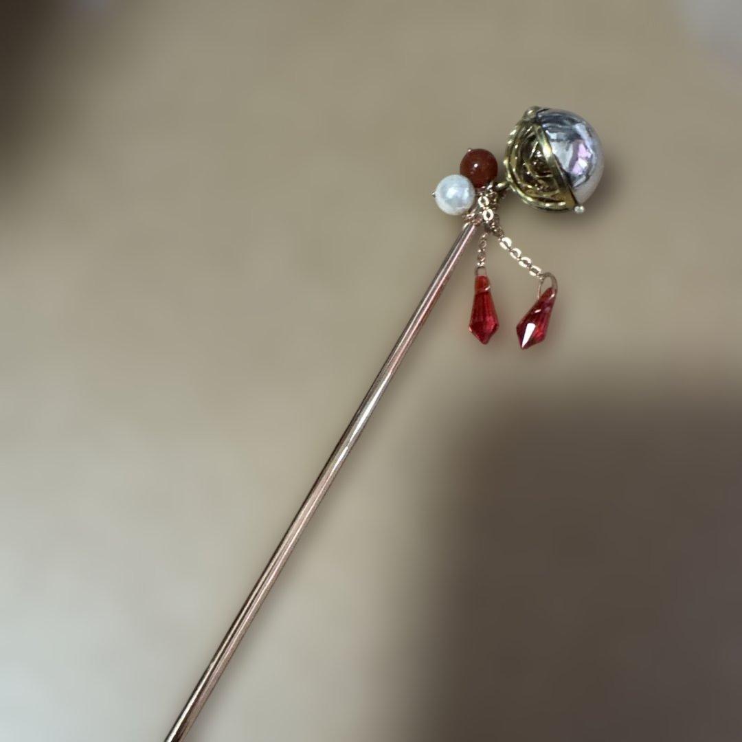 ポケットモンスターかんざし屋wargo モンスターボール風久寿玉一本簪 ヒトカゲ