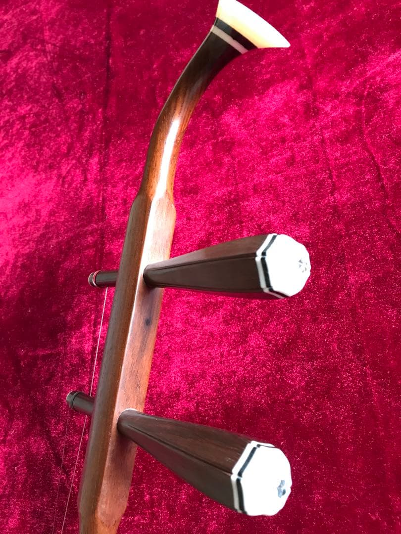 二胡★上級明清・老紅木★本格錦蛇皮★古月琴坊・万其興製作★プロ演奏級★十年保証