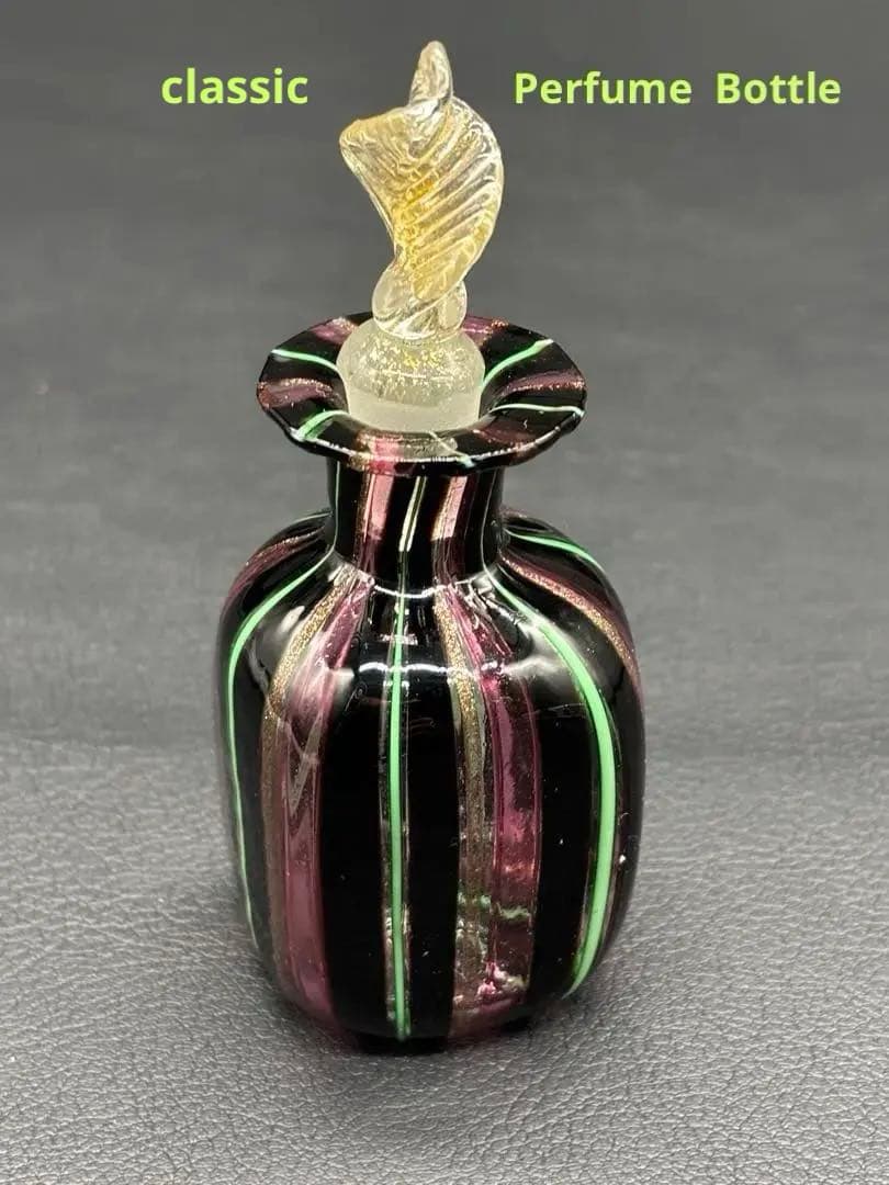 【高級~香水瓶】欧州金彩ガラス作品・パフュームボトル・アンティーク1900年代物