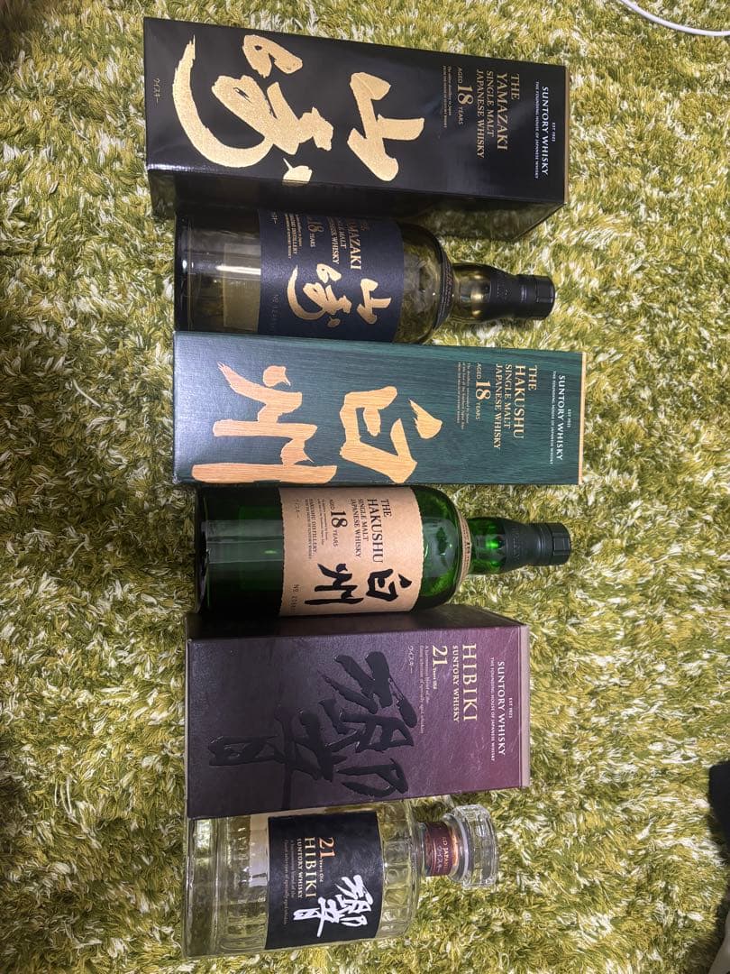 【希少】山崎18年・白州18年・響21年　空瓶の3本セット