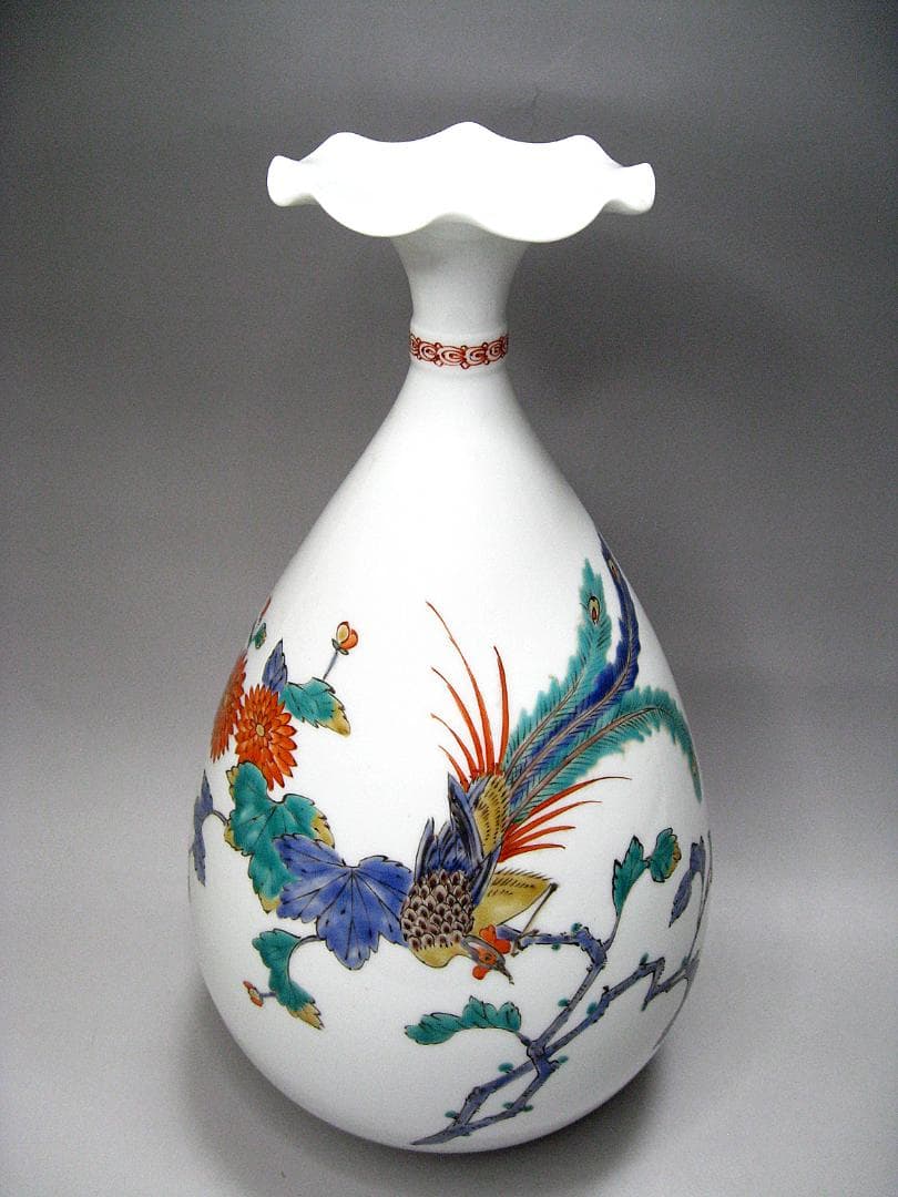 #名工 #晩香 #庄村健 #柿右衛門手 #花鳥錦 #花瓶 #庄健 #壺 #有田