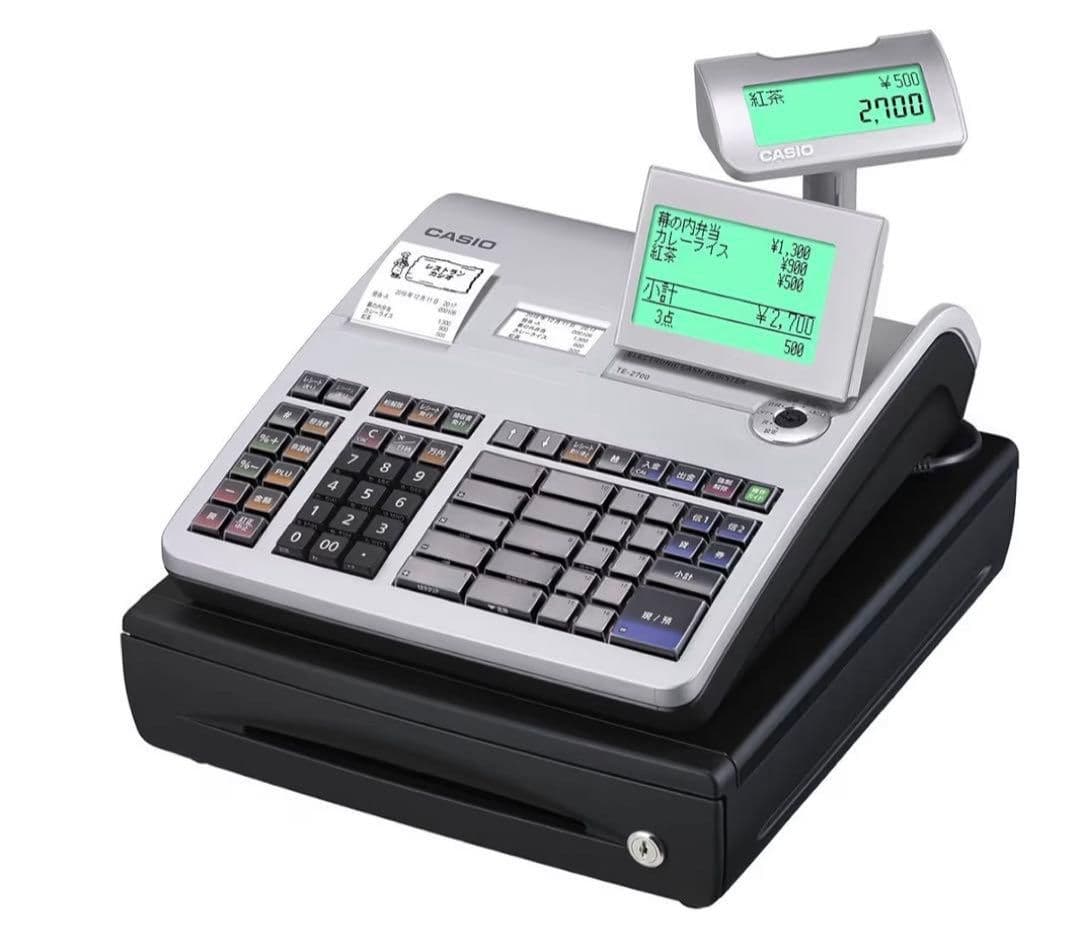 【高性能】CASIO 電子レジスター TE-2700 PC連携 インボイス