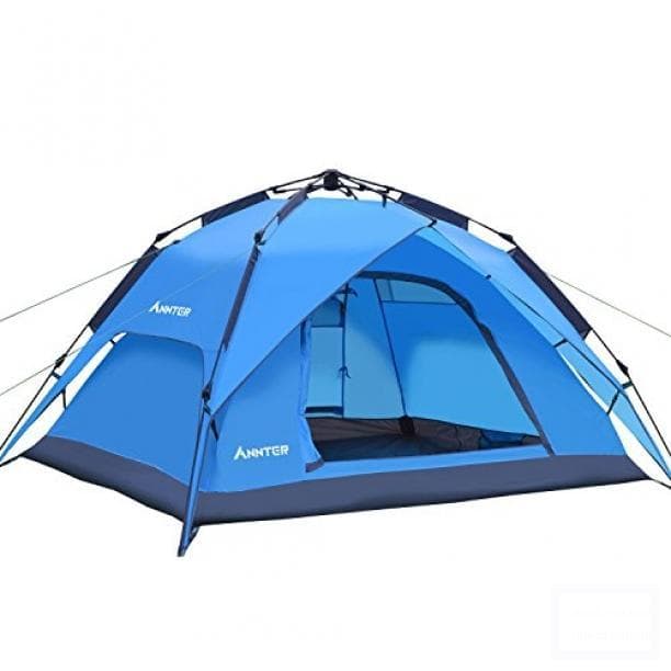 秒速設営ワンタッチテント  3～４人用 撥水加工 紫外線防止 ブルー